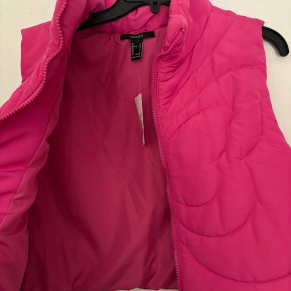 Forever 21 Pink Butterfly Vest, Size L, NWT - Picture 5 of 6